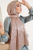 Sarmal Desen Jakar Melisa Şal Vizon -17 thumbnail 2
