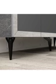 Cantek Dizayn 150 Cm Poli Konsol Royalmermer-Antrasit-Gümüş - 4