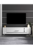 Cantek Dizayn Retrop1Ct Tv Sehpası Beyaz-Gümüş - 1