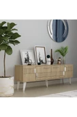 Cantek Dizayn Modda Tv Sehpası,Konsol 2'Li Salon Takımı Safirmeşe-Gümüş - 3
