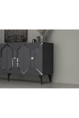 Cantek Dizayn Elegance 19 Cm Sehpa,Tv Ünitesi Mobilya Ayağı ( 5 Adet) Siyah-Gümüş - 1