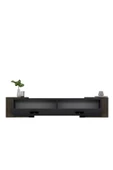 Cantek Dizayn Cherryct 180 Cm Konsol (Kx180) Ve Tv Sehpası 2'Li Salon Takımı Antrasit-Ceviz - 5