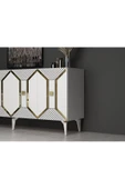 Cantek Dizayn Elegance 19 Cm Sehpa,Tv Ünitesi Mobilya Ayağı ( 5 Adet) Beyaz-Altın - 1