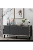 Cantek Dizayn 150 Cm Poli Konsol Royalmermer-Antrasit-Gümüş - 2