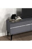 Cantek Dizayn Defne 180 Cm Tv Sehpası (Alt Modül) Antrasit-Gümüş - 3