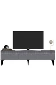 Cantek Dizayn Defne 180 Cm Tv Sehpası (Alt Modül) Antrasit-Gümüş - 7