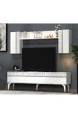 Cantek Dizayn Defne 180 Cm Tv Ünitesi Takımı Beyaz-Gümüş - 1