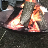 Nurgaz NG-AC Büyük Boy Ateş Çanağı - Ayaklı Portatif Kavurma Sacı + Çanta - 3