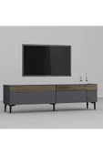 Cantek Dizayn Asudem Tv Sehpası (Alt Modül) Antrasit-Ceviz - 4