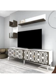 Cantek Dizayn Rose Tv Ünitesi Takımı Beyaz-(Ceviz Desen) - 2