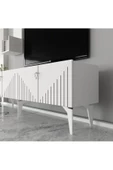 Cantek Dizayn Medda Tv Ünitesi Takımı Beyaz-Gümüş - 3