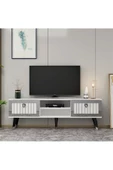Cantek Dizayn Lidya Tv Stand Beyaz-Gümüş - 1