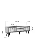Cantek Dizayn Lidya Tv Stand Beyaz-Gümüş - 7
