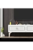 Cantek Dizayn 120 Cm Venna Tv Ünitesi Beyaz-Gümüş - 3