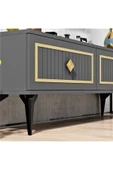 Cantek Dizayn 120 Cm Venna Tv Ünitesi Antrasit-Altın - 6