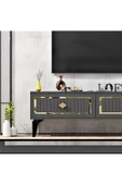 Cantek Dizayn 120 Cm Venna Tv Ünitesi Antrasit-Altın - 3