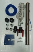 4SD2/11 0,75HP ALARKO TRİFAZE 45 MT YASSI KABLOLU VE PANOLU 90 MT HALATLI ÇİFT VANALI AKITMA BAŞLIKLI MONOFAZE TAKIM DALGIÇ POMPA - 3