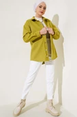 Metal Çıtçıtlı Ceket Yağ Yeşili thumbnail 2