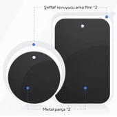 Polham 0.4mm 2 Adet Set Ultra İnce Yapışkanlı Metal Mıknatıs, 3M Hafif Tüm Telefonlara Uyumlu Mıknatıs - 5