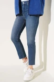 Boru Paça Sökük Jean Pantolon Kahve Tint - 2