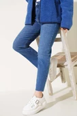 Boru Paça Sökük Jean Pantolon Mavi Tint - 1