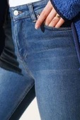 Boru Paça Sökük Jean Pantolon Kahve Tint - 4
