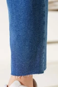 Boru Paça Sökük Jean Pantolon Mavi Tint - 4