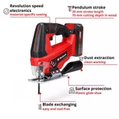 Einhell TC-JS 18/70 Lİ 1x2.5AH Akülü Dekupaj Testere 4321280 - 3