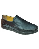 Serhan Ayakkabı 808-L Erkek Siyah (40-44) Deri Comfort Ayakkabı - 1