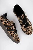 Muggo LEOPARD Garantili Kadın Ortopedik Günlük Bağcıklı Yürüyüş Leopar Desenli Sneaker Spor Ayakkabı - 9