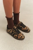 Muggo LEOPARD Garantili Kadın Ortopedik Günlük Bağcıklı Yürüyüş Leopar Desenli Sneaker Spor Ayakkabı - 10