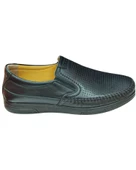 Serhan Ayakkabı 808-L Erkek Siyah (40-44) Deri Comfort Ayakkabı - 2