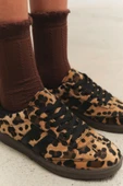 Muggo LEOPARD Garantili Kadın Ortopedik Günlük Bağcıklı Yürüyüş Leopar Desenli Sneaker Spor Ayakkabı - 11