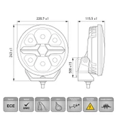 Hella Off-Road Valuefit Blade Led Uzun Far Siyah 18W 9" Beyaz-Amber Isik 1FJ357199-071 - 4