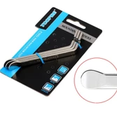 Bisiklet Lastik Sökme Takma Levyesi Metal 3'lü Set Yuvarlak Köşeli Uzun Tip Gri Renk - 1
