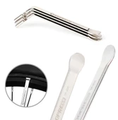 Bisiklet Lastik Sökme Takma Levyesi Metal 3'lü Set Yuvarlak Köşeli Uzun Tip Gri Renk - 4