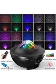 Yüksek Kalite Ses 180° Dönme Özellikli Bluetooth Yıldız Projektör 12 Farklı Renk Akıllı Ses Kontrolü thumbnail 3