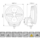 Hella Off-Road Valuefit Blade Led Uzun Far Krom 17W 9" Beyaz-Amber Isik 1FJ357199-021 thumbnail 4