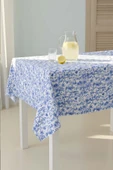 Rivaİstanbul Mavi Çiçekli  Masa Örtüsü, Sofra Bezi, Piknik Örtüsü thumbnail 1