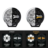 Hella Off-Road Valuefit Blade Led Uzun Far Krom 36W 7" Beyaz-Amber Isik 1FJ357198-031 - 2