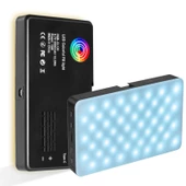 Profesyonel Çekim RGB LED Dolgu Işığı Ayarlanabilir Renk ve Parlaklık Yüksek Kapasite Batarya USB-C - 1