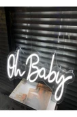 Twins Led Aydınlatma Oh Baby Yazılı Neon Pleksi Tabela thumbnail 1