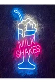 Twins Led Aydınlatma MILK SHAKES Yazılı Neon Tabela thumbnail 1