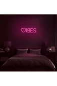 Twins Led Aydınlatma VİBES Yazılı ve Şekilli Neon Tabela thumbnail 1