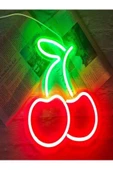 Twins Led Aydınlatma Kirazlı Neon Pleksi Tabela thumbnail 1