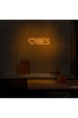 Twins Led Aydınlatma VİBES Yazılı ve Şekilli Neon Tabela - 1