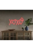Twins Led Aydınlatma XOXO Yazılı ve Şekilli Neon Tabela - 1