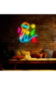 Twins Led Aydınlatma Mikrofon Figürlü Neon Tabela thumbnail 2