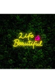 Twins Led Aydınlatma Life is Beautiful Yazılı Neon Tabela thumbnail 2