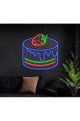 Twins Led Aydınlatma Çilekli Pasta Figürlü Neon Tabela - 1